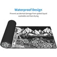 thumbnail image 3 of Black and White Goth Skull Gaming Mouse Pad, Long Extended XL Mousepad Desk Pad, Large Nonslip Rubber Mice Pads Stitched Edges, 31.5'''' X 11.8'''', 3 of 6