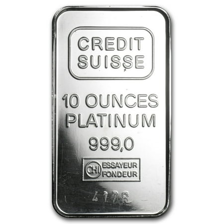 10 oz Platinum Bar - Secondary Market (.999+ Fine)
