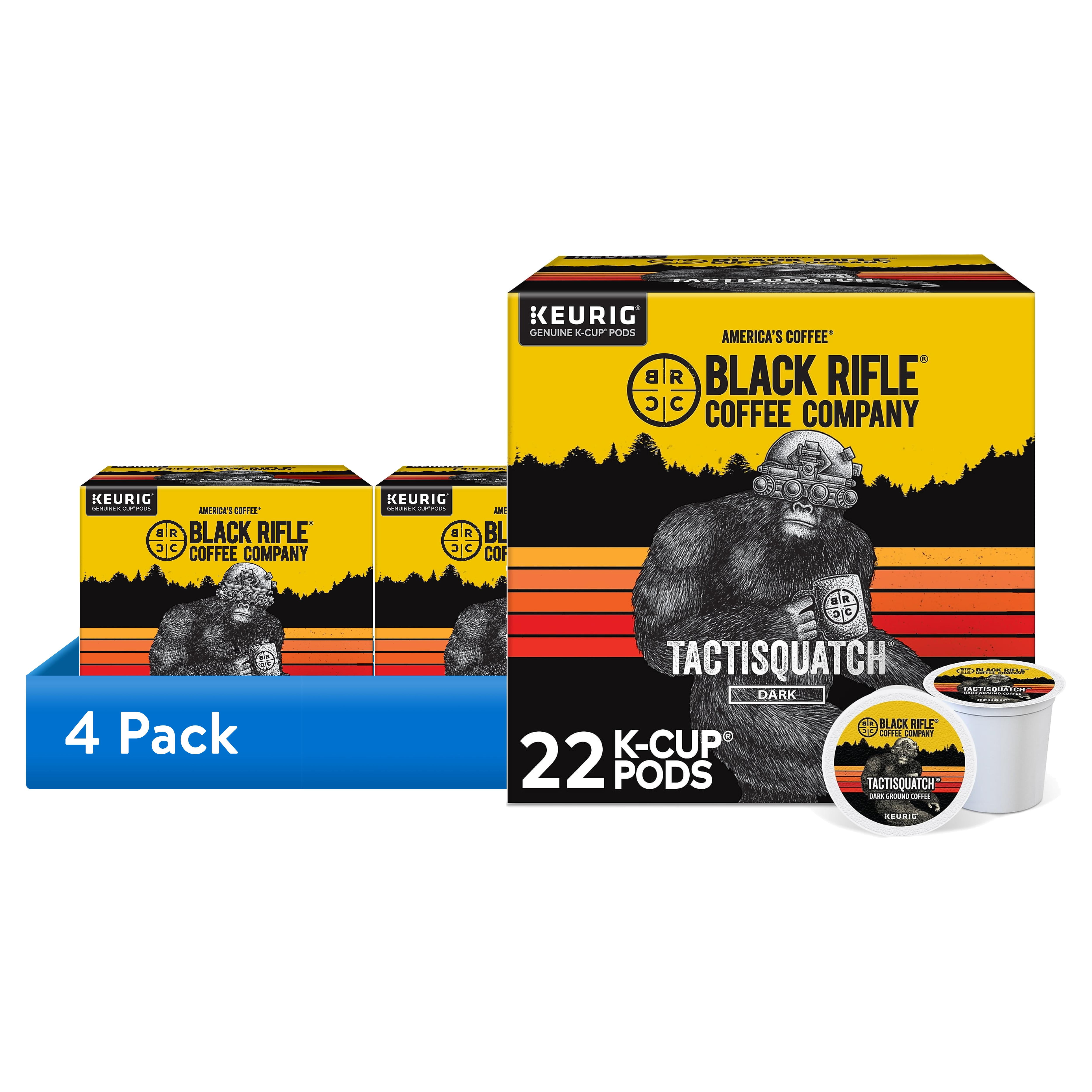 (4 pack) Black Rifle Coffee Company Tactisquatch K-Cup Pods, Dark Roast, 22 Ct