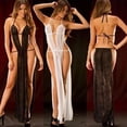 thumbnail image 2 of Ropa de dormir Porno para mujer, lencería Sexy transparente, bata de baño erótica caliente, vestido de encaje, picardías, ropa interior, camisones, 2 of 5