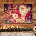 thumbnail image 3 of wall26 Canvas Print Wall Art Merry Christmas Lights Santa Claus Celebrations &amp; Holidays Decorative Illustrations Modern Art Scenic Colorful Multicolor Warm for Living Room, Bedroom, Office - 12&q, 3 of 5