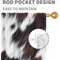 thumbnail image 2 of Cow Print Curtains, Rustic Farm Brown Cowhide Cow Printed Pattern Western Curtains for Bedroom Living Room Kitchen Highland Cow Skin Fur Window Treatments Drapes 2 Panel, 84"x63" Inch, 2 of 5
