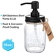 thumbnail image 2 of Juego de 4 accesorios de baño JanHm dispensador de jabón Mason Jar y 2 TARROS de boticario y soporte para cepillo de dientes baño rústico de granja organizador de tocador de encimera negro, 2 of 3