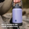 thumbnail image 3 of Swiss Tech 64oz Krug Stainless Steel Water Bottle Jug with Chug Cap and Silicone Boot, Purple Lilac, 3 of 14