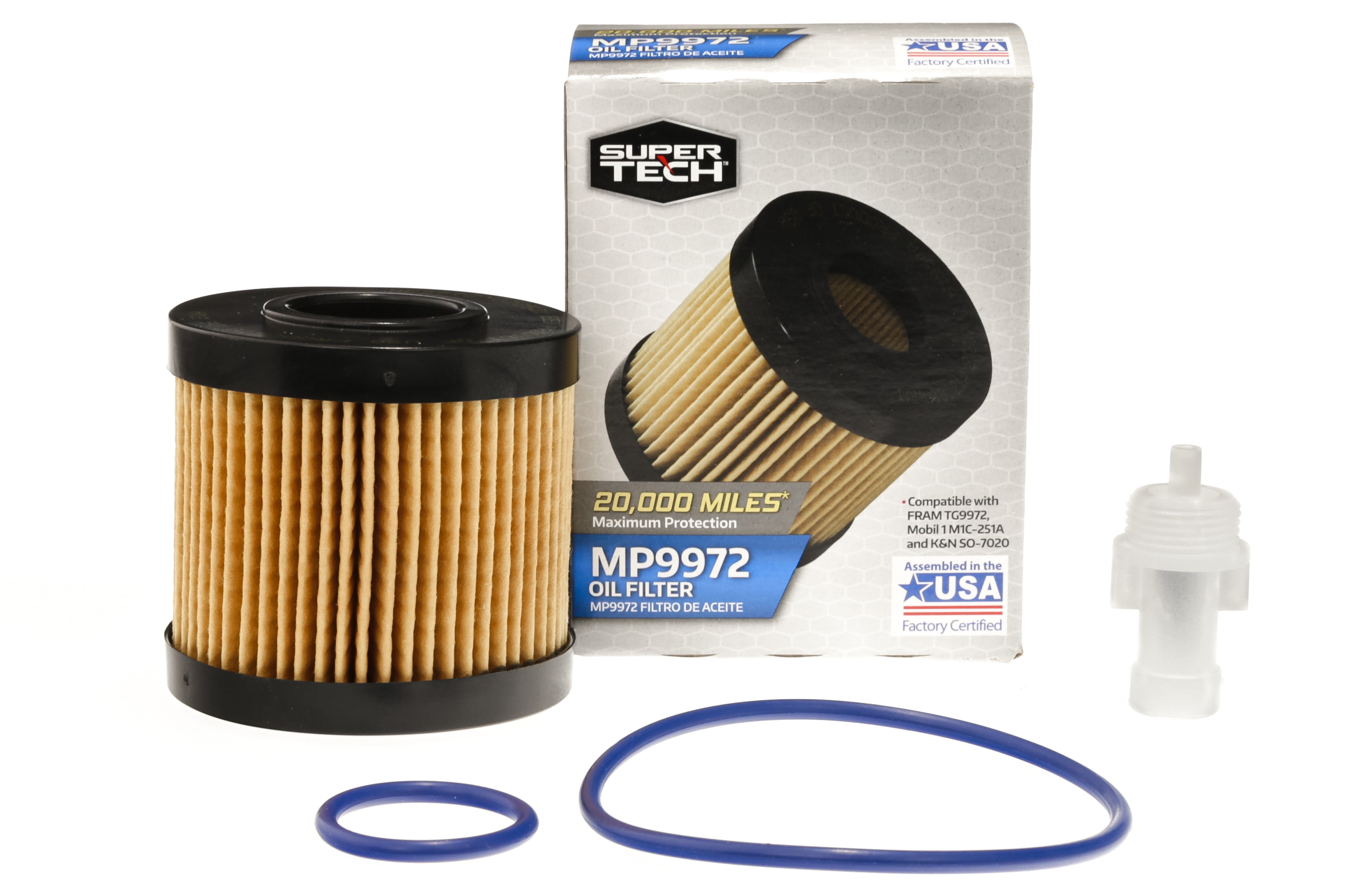 SuperTech Maximum Performance 20,000 mile Replacement Synthetic Oil Filter, MP9972, for Toyota and Lexus