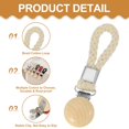 thumbnail image 3 of Uxcell 5 Pcs Clips para Toallas de Té con Lazo de Algodón para Colgar, Ganchos de Toalla de Metal de 4.3 Pulgadas, Perchas Multipropósito para Hogar Cocina Baño, Beige (Madera), 3 of 7