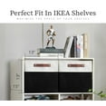thumbnail image 6 of DECOMOMO Fabric Storage Baskets 13" x 15" x 13" Sturdy Collapsible Storage Bins, (Black and White, Set of 3), 6 of 7