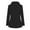 Black, variant on Timegard Rain Jackets for Women Plus Size Zip up Hoodies Jackets Mid Long Lightweight Outdoor Hiking Coat