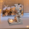 thumbnail image 1 of Figura de querubín para portavelas de té, estatua conmemorativa de repisa de velas, candelabro de ángel para gabinete, bautizo, cena, hotel, Pascua, 1 of 7