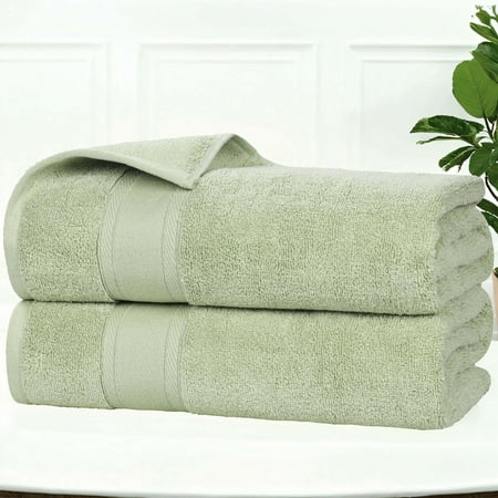 Superior Belmont Zero Twist Ultra-Soft Bath Towels, Set of 2, Green