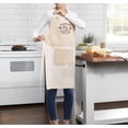thumbnail image 2 of Mainstays Chef Kitchen Apron, 28" x 32" Cotton Apron with Pocket for Cooking, Baking, Gardening, Beige Sourdough Bread Club, 2 of 6