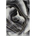 thumbnail image 5 of Abani Luna Collection Area Rug Mid Century Modern Bedroom Living Room Decor Floor Rug 8 x 10 Black Grey, 5 of 9