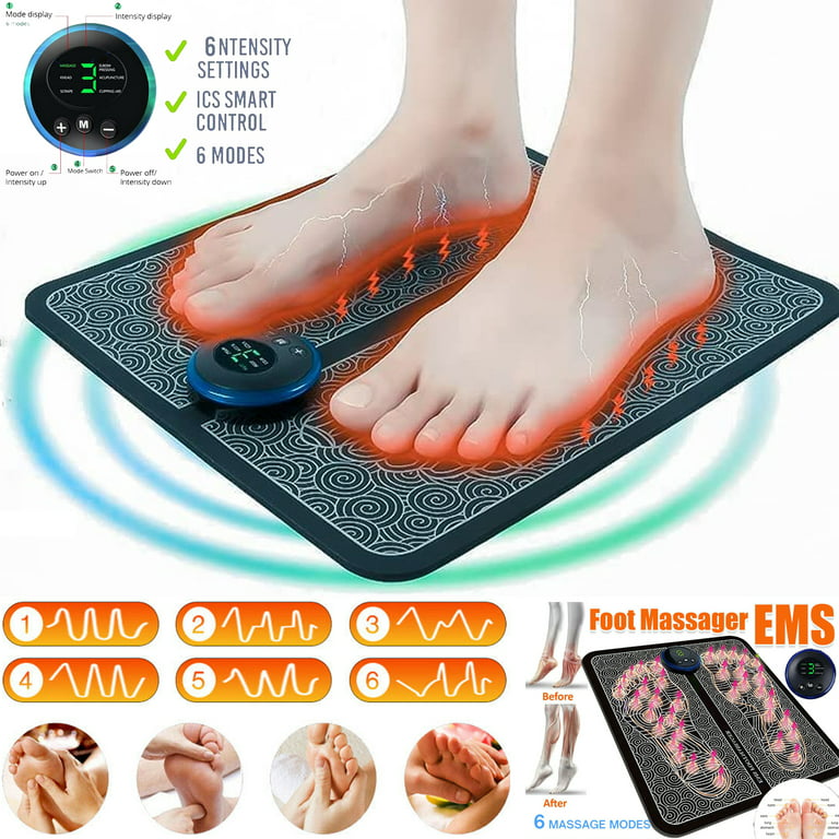 EMS Foot Massage, Electric Feet Massager, EMS Leg Reshaping Foot Massage, Electric Massage Machine, Promotes Blood Circulation and Relieves Muscle