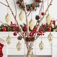 thumbnail image 4 of Christmas Pinecone Ornaments, 8 Pack Painted Plastic Hanging Pendants, Boxed Tree Decor, for Holiday Party, Xmas Tree Decor, 4 of 6
