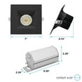 thumbnail image 4 of LUXRITE 6 In. LED Regressed Light with Square Black Trim, 22W, 1800LM, 5CCT, 38 Beam, Dimmable, Twist-N-Lock ETL 4 Pack, 4 of 7