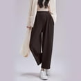 thumbnail image 7 of Hvyesh Women's Wide Leg Work Pants Maternity Mama High Waist Dress Palazzo Pants Trendy Wide Leg Jogger Trousers with Pockets, 7 of 7