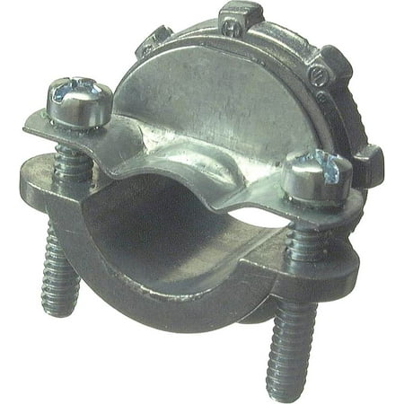Halex 05103B Twin Screw Clamp Connector, 3/8 in EMT, Steel