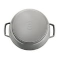 thumbnail image 3 of Staub Cast Iron 6-qt Cochon Shallow Wide Round Cocotte - Graphite Grey, 3 of 9