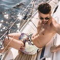 thumbnail image 2 of luoweisi Men's Beach Shorts Quick Dry Swim Trunks with Mesh Lining Jungle Elk L, 2 of 5