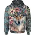 thumbnail image 4 of Sudadera con capucha de otoño para hombre, sudadera con capucha para hombre, sudadera con capucha con estampado de lobo feroz, sudadera con capucha holgada gótica, ropa Y2k, 4 of 5