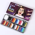 thumbnail image 3 of Face Paint Kit Water Activated Colors Set Professional Split Cakes Paint Palette Set with 2, 3 of 8