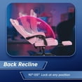 thumbnail image 3 of BestOffice Gaming Chair Office Chair with Footrest Lumbar Support Headrest Armrest Adjustable PC Gamer Chair (Pink), 3 of 7