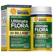 Renew Life Adult 50+ Probiotic Supplement Capsules, Unisex, 30 Billion CFU, 30 Count