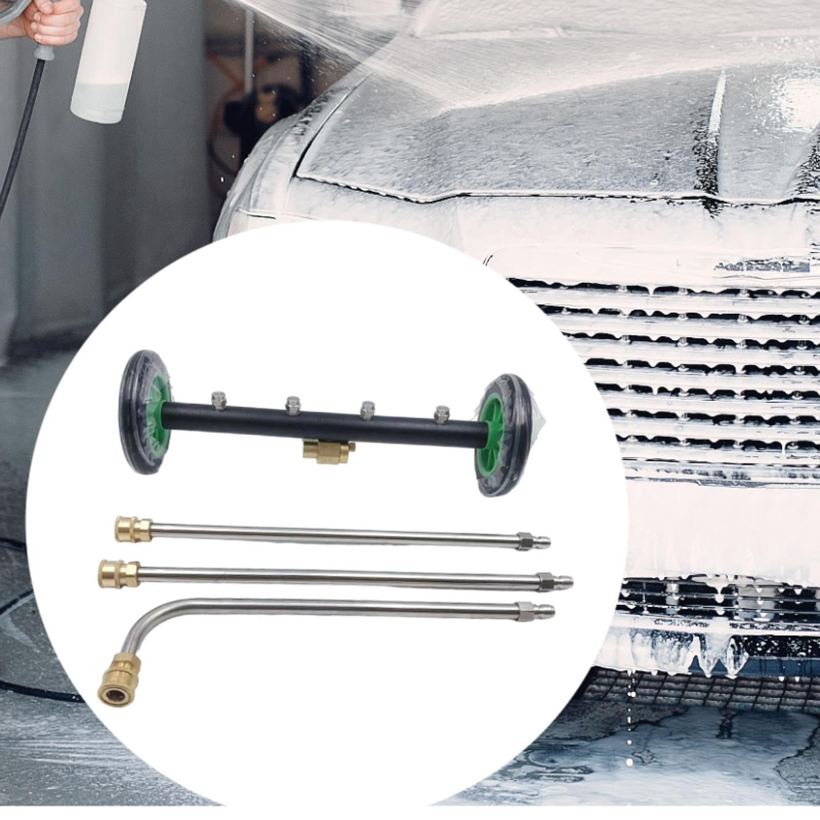 Fzaqwen Undercarriage Cleaner 4 Hole Nozzle Pressure Washer for Patio Truck Vehicles With 3 Poles