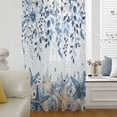 thumbnail image 5 of Blue Coastal Starfish Sheer Curtains 72 Inches Long, Beach Nautical Shell Eucalyptus Ocean Light Filering Curtains, Breathable Simi Curtain Privacy Drapes for Living Room Bedroom Window Treatment, 5 of 9