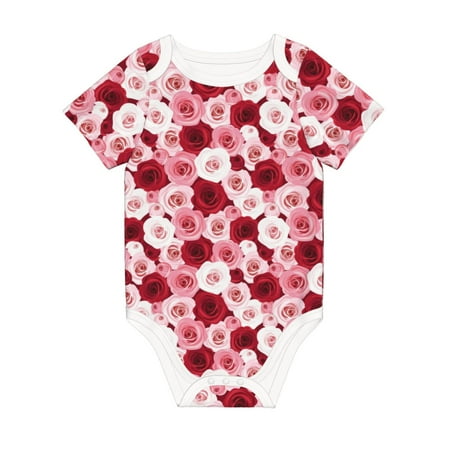 

Matuu Rose for Baby Short-Sleeve Bodysuit Soft Cotton Comfortable and Breathable Perfect for Newborns and Infants