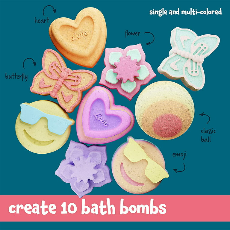 XXTOYS Bath Bombs Science Lab - Create 10 Bath Bombs Bath Toys for Kids -  Great Gifts for Girls Age 8-12 Crafts Kit for Girls Spa Kit for Girls