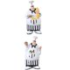thumbnail image 3 of Bewildely 2 Unids / set Figuritas de Chef Italiano Decoración de Cocina Cocina Adorable Chef Gordo Arte de Pared Cartel Colgante Europeo Resina Retro Artesanía Bewildely HA021972-00, 3 of 6