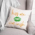 thumbnail image 3 of Creative Products Kiss Me I'm Irish 18 x 18 Spun Poly Pillow, 3 of 3