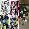 thumbnail image 4 of Graffiti Clay Transfer Paper 4 Design 24 Pcs Transfer Paper for Polymer Digital Letter Polymer Clay Transfer Sheets Painting Small Transfer Paper for Clay Earrings Jewelry Making 1set, 4 of 9