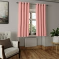 thumbnail image 2 of Ambesonne Coral Grommet Curtain, Sunflowers Damask Floral, 50" x 63", Coral White, 2 of 6