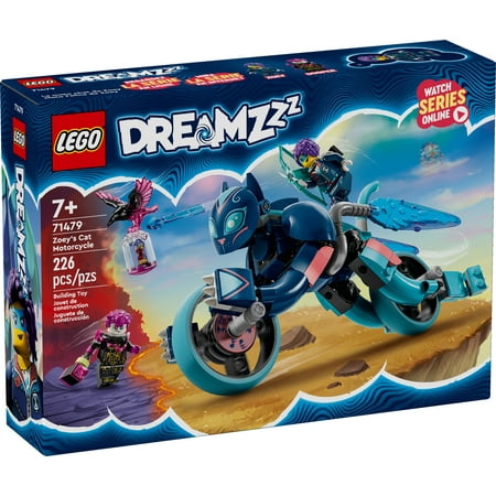 LEGO DREAMZzz Zoey’s Cat Motorcycle Bike Toy with 2 Minifigures, Gift for Kids Ages 7 and up, 71479