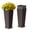 Brown S, variant on Homall 2-Pack 32" Tall Outdoor Plastic Planters with Inside Pots, Rattan - Patterned for Patio Decor