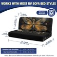 thumbnail image 7 of FUIALDOLG Dragonfly and Floral Pattern RV Folding Sofa Bed Cover Washable, Fit for Camper Motorhome, Furniture Protector Fit for Jackknife Sleeper Sofas, 7 of 7