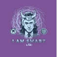 thumbnail image 2 of Girl's Marvel Loki I Am Smart  Graphic Tee Purple Berry Large, 2 of 4