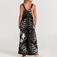 thumbnail image 4 of Gaecuw Jumpsuits for Women Casual Sleeveless Cold Shoulder Overall with Pockets Square Neck Band Collar Floral Printed Onesie One Piece Outfits Boho Casual Long Pants Wide Leg Summer Romper, 4 of 6