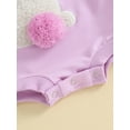 thumbnail image 5 of Baby Boy Girl Easter Outfit Fuzzy Bunny Tail Sweatshirt Romper Long Sleeve Bubble Sweater Bodysuit Infant Spring Cute Clothes, 5 of 7