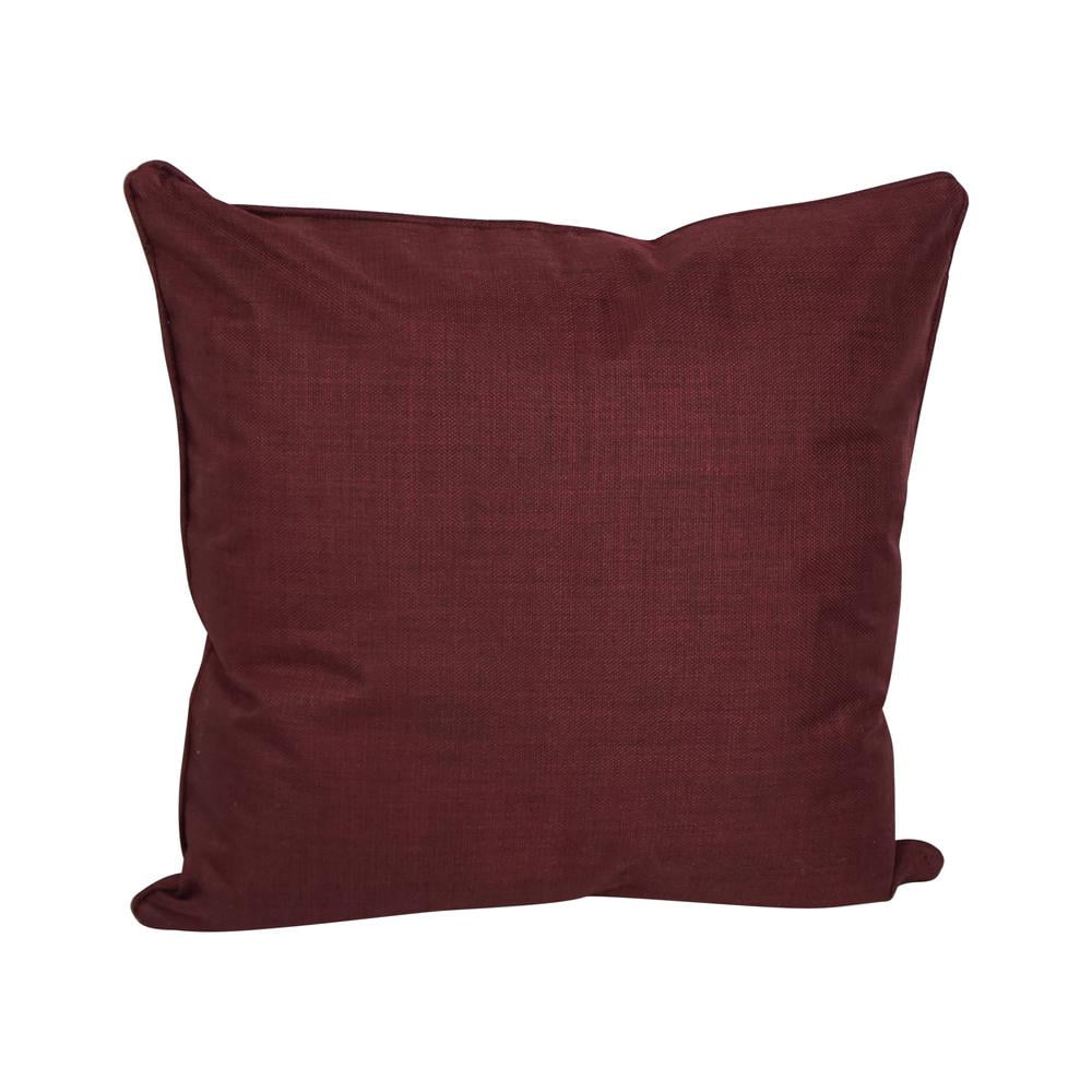 25-inch Double-corded Spun Polyester Square Floor Pillows with Inserts (Set of 2) 9813-CD-S2-REO-SOL-17
