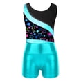 thumbnail image 5 of YONGHS Gymnastics Leotards for Girls Sparkle Two-piece Tumbling Outfits Sports Swimming Tracksuit Star Black 14, 5 of 7