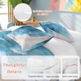 thumbnail image 4 of Blue Beach Coastal Duvet Cover Queen Size, Summer Ocean Seaside Nautical Comforter Cover with Zipper Closure, 3 Piece Bedding Sets 1 Duvet Cover 90x90 Inches and 2 Pillow Shams, 4 of 9