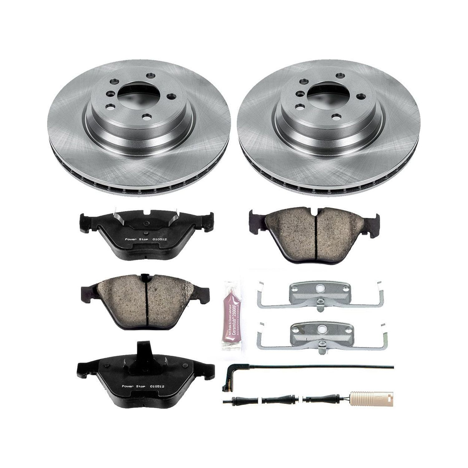 Power Stop Front Stock Replacement Brake Pad and Rotor Kit KOE2054