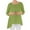 Green, variant on WREESH Womens Cotton Linen Shirts Loose Casual Spring/Summer Solid Fashion 3/4 Sleeve T-Shirt Blouse Tops Gray
