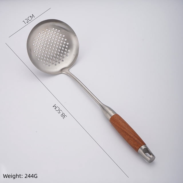Bgsha 1pc Stainless Steel Wok Spatula Wood Handle Cooking Shovel Ladle Kitchen Utensils Baking Cooking Tools Kitchenware Cookware
