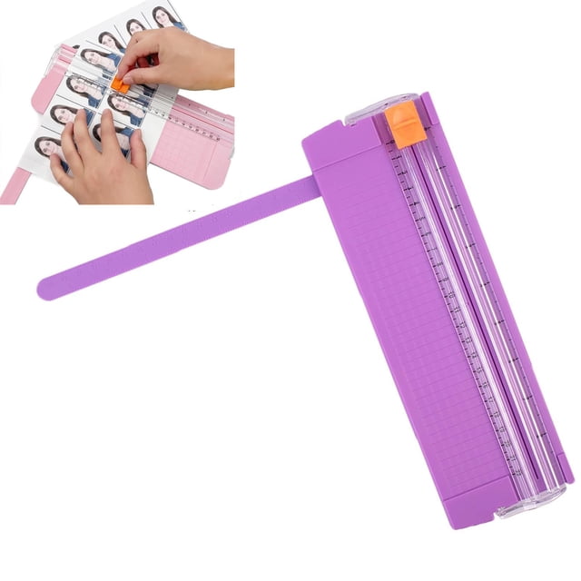Tool Bag Wrapping Paper Cutter Portable A4 Paper Trimmer with Side Ruler and Straight Edge for Labeling and Craft Tasks