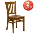 thumbnail image 3 of Flash Furniture 2 Pk. HERCULES Series Vertical Slat Back Cherry Wood Restaurant Chair, 3 of 8