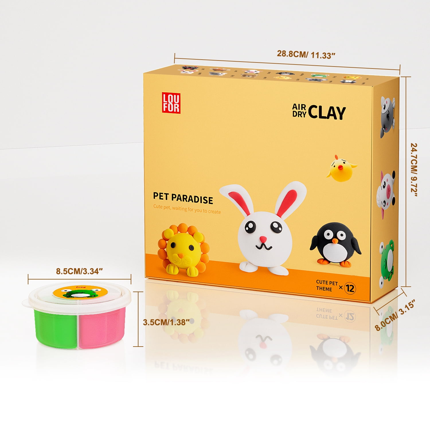 Air Dry Clay Kits - Modeling Clay for Kids, Ultra Light & Soft, Safe & Non-Toxic, DIY Air Dry Clay Kit with Sculpting Tools and Tutorials, Creatible Art Crafts Toys Gifts for Boys Girls